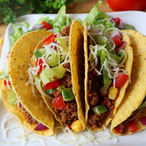 Ground Beef Tacos - The Treats of Life