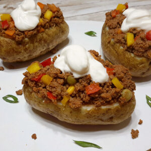 Baked potatoes in microwave